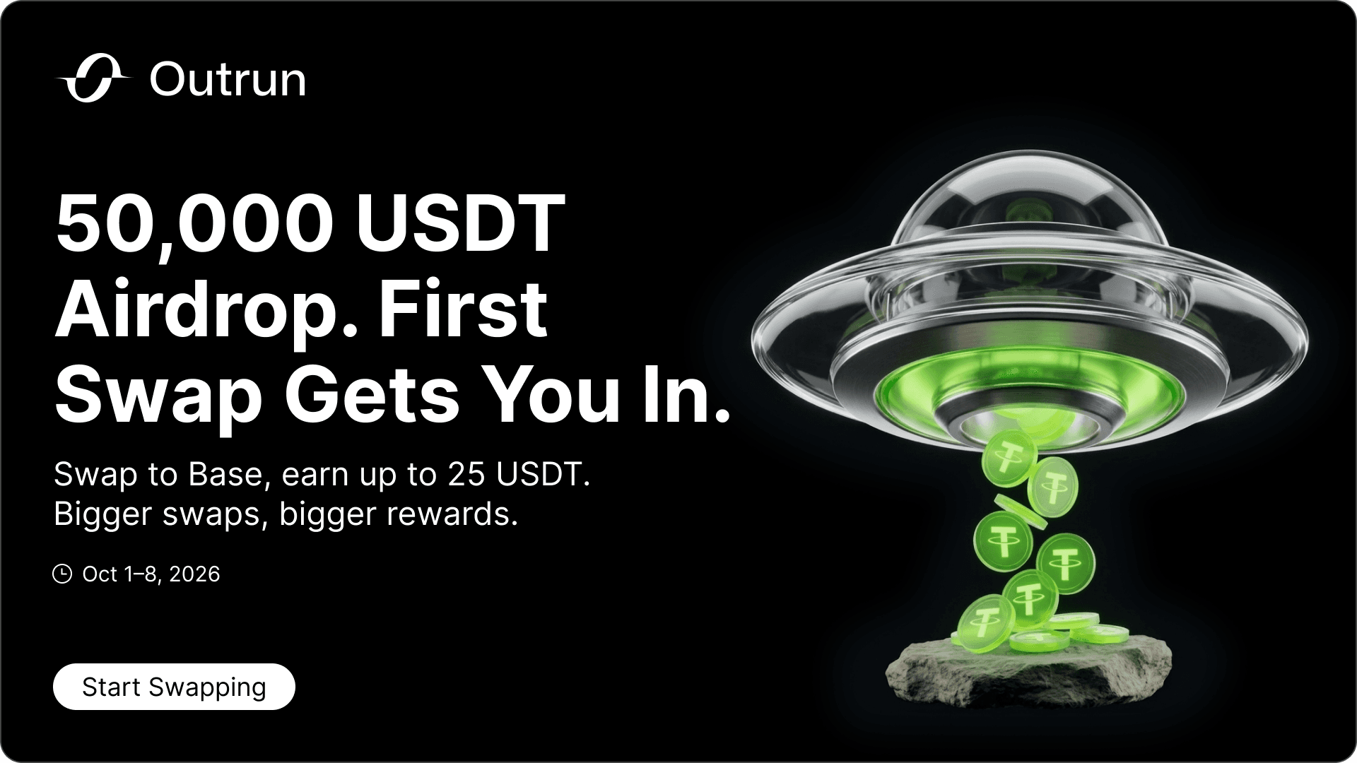 50,000 USDT Airdrop. First Swap Gets You In.